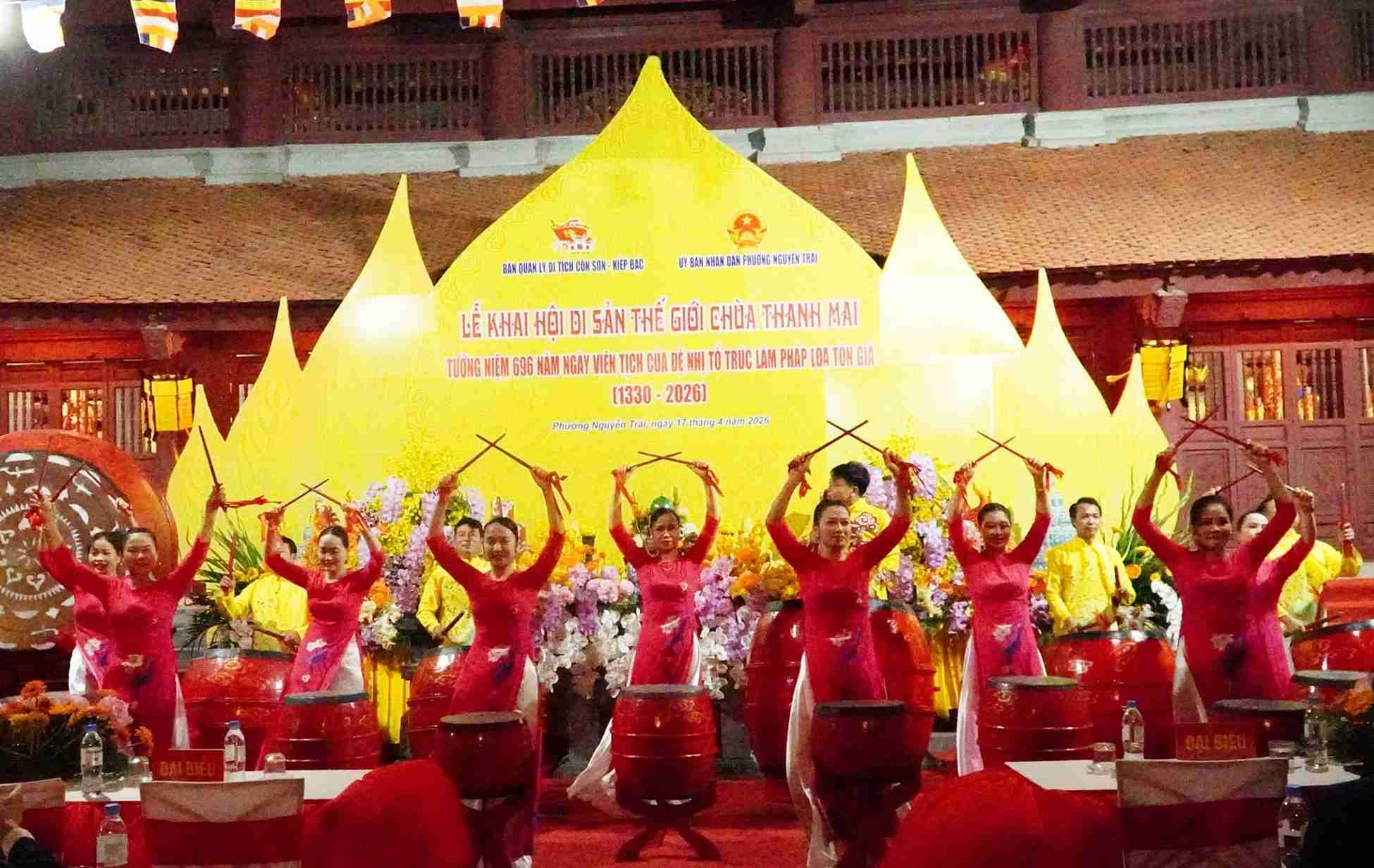 Lễ khai mạc chùa Thanh Mai diễn ra trong không khí trang trọng.