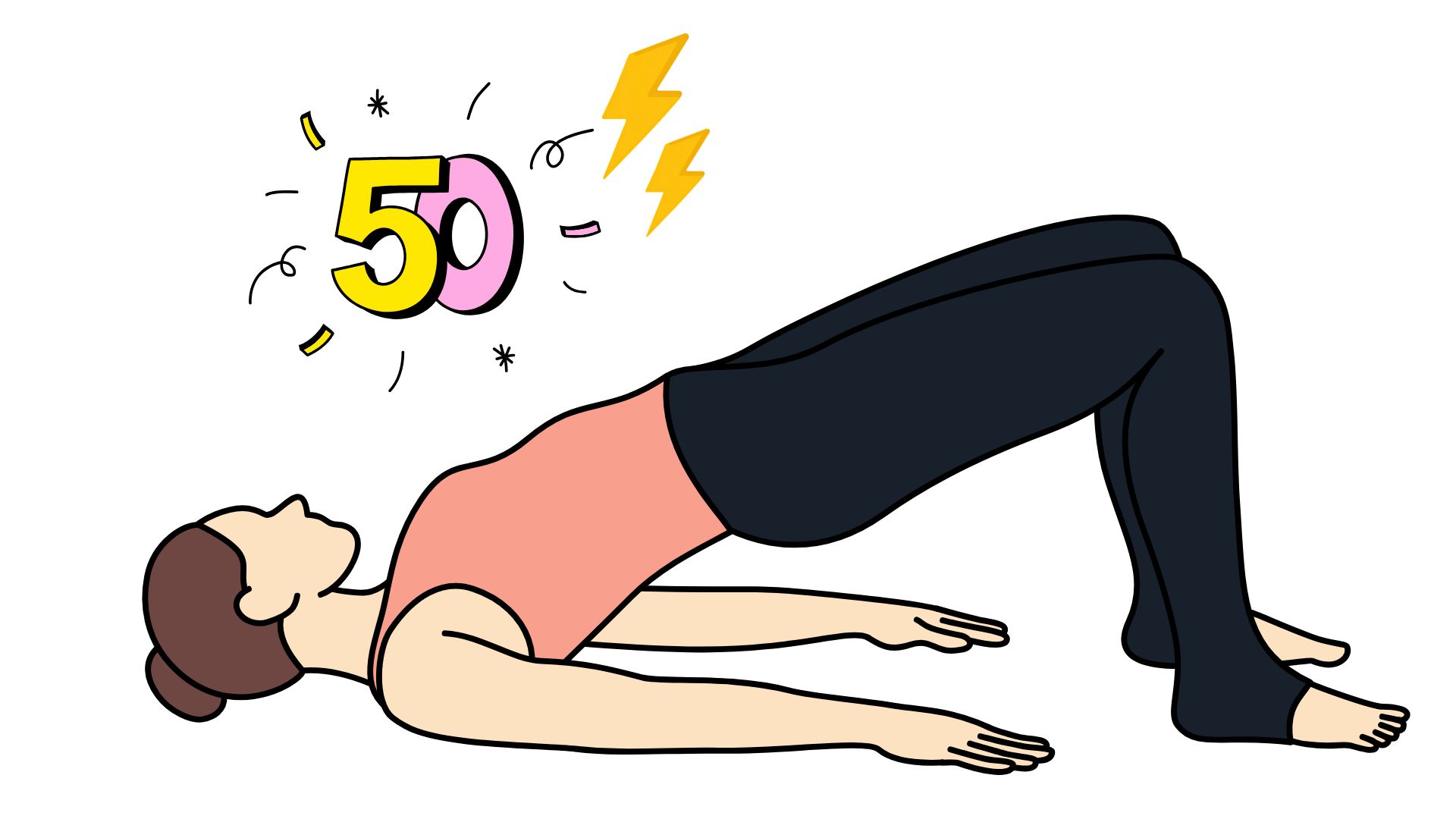 With just the bridge exercise, you can assess core muscle strength and balance ability. Graphics: Thanh Thanh