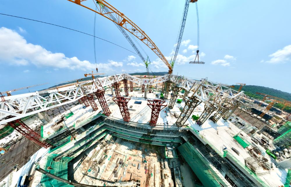 Các hạng mục thi công trên đại công trường APEC. Ảnh: Sun Group