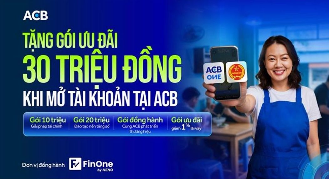ACB plays big, launching a huge 30 million VND preferential package for business households. Photo: ACB