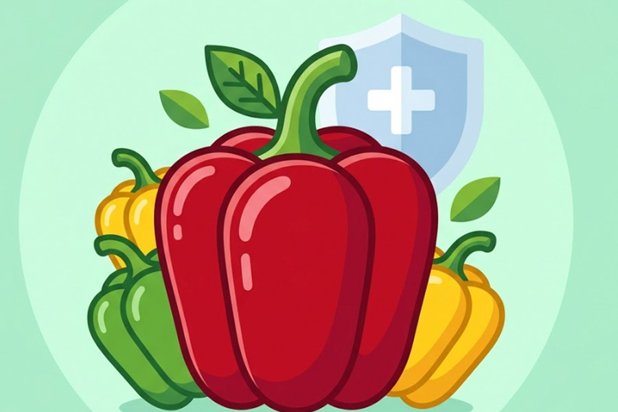 Bell peppers and how to choose to support the immune system. Graphics: Thien Nhan