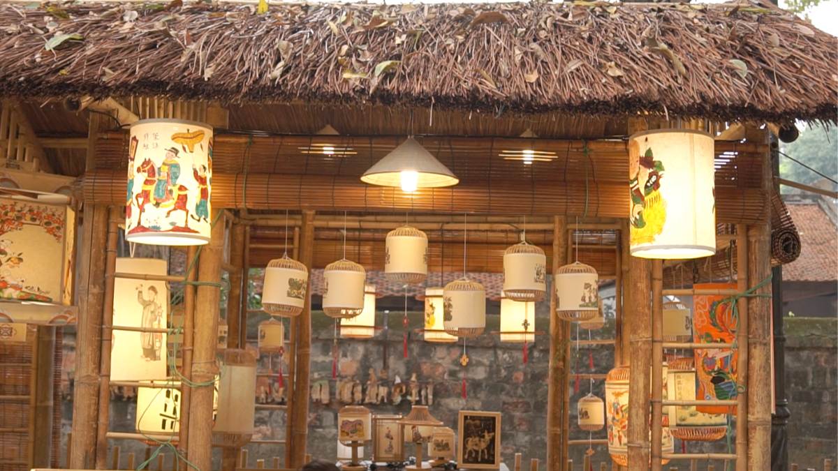 Brilliant lantern space at Van Mieu Quoc Tu Giam