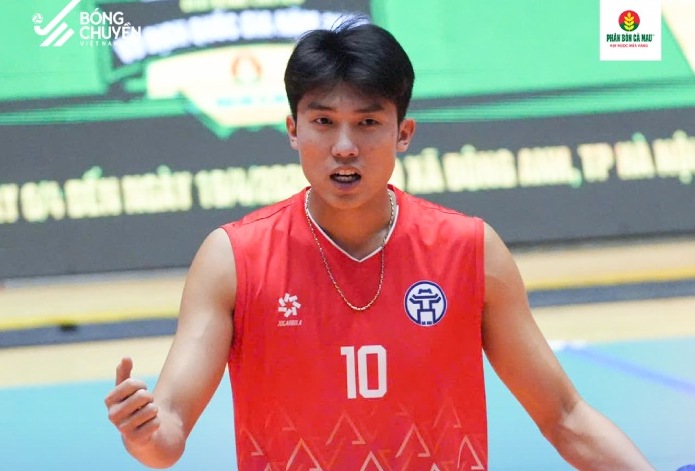 Hanoi men's team still has a chance to compete for the top 4. Photo: Vietnam Volleyball