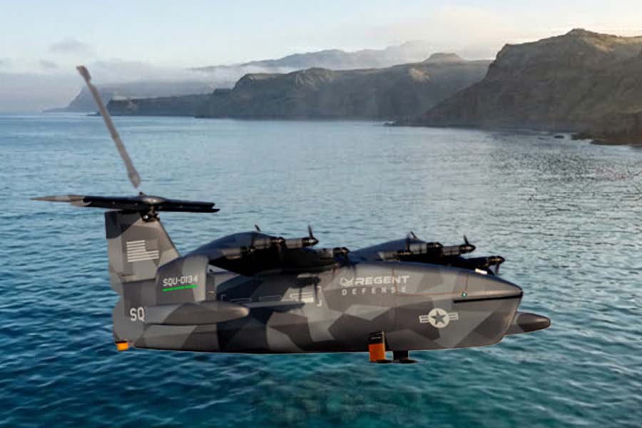 Squire sea glider proves its ability to fly close to the water surface, combining ships and aircraft, promising to meet the needs of rapid deployment in the military. Graphics: Cat Tien