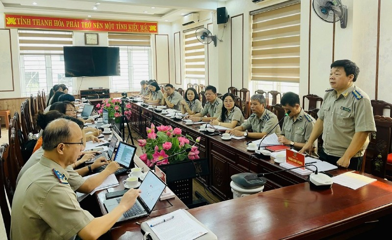 Đoàn kiểm tra của Cục Quản lý THADS đã tiến hành kiểm tra công tác chỉ đạo điều hành theo mô hình mới tại THADS Thanh Hóa. Ảnh: Cục Quản lý THADS

