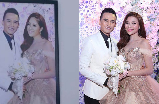 Ảnh cưới trong phim và ngoài đời của Lương Thế Thành khiến dân mạng bật cười. Ảnh cắt từ phim