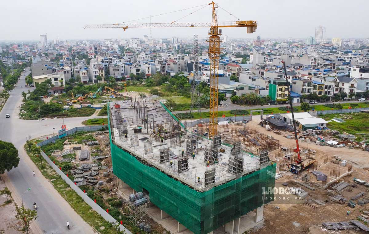 Progress of Bai Vien social housing project reached more than 30% of the volume. Photo: Luong Ha