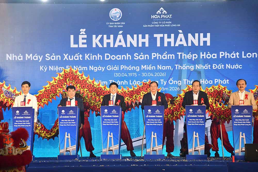 The 3,000 billion VND scale steel factory goes into operation, increasing investment attraction in Tay Ninh. Photo: BTC