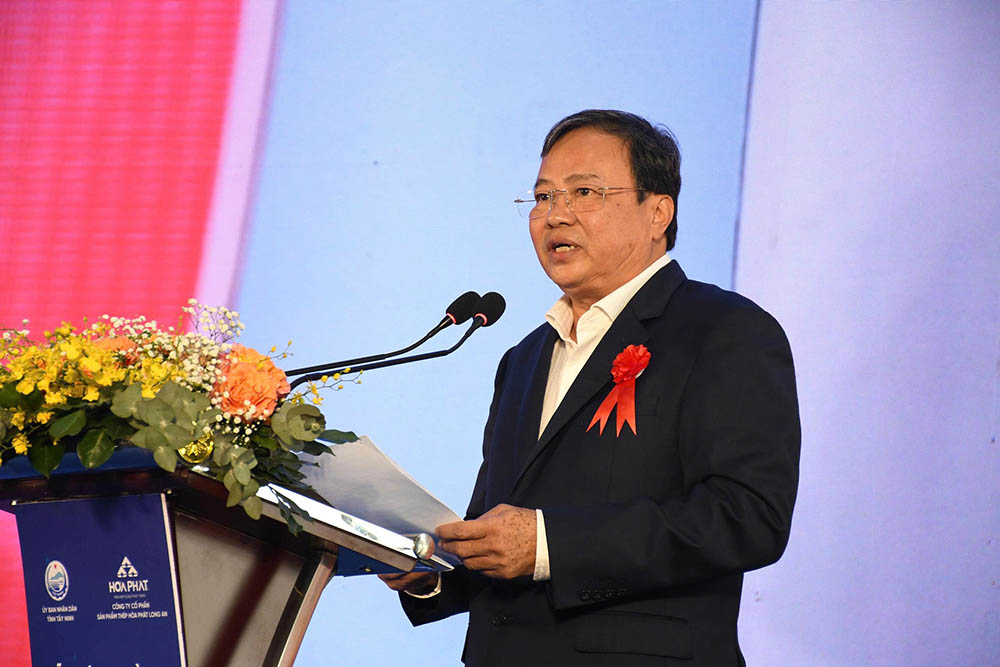 Chủ tịch UBND tỉnh Tây Ninh Lê Văn Hẳn phát biểu. Ảnh: BTC