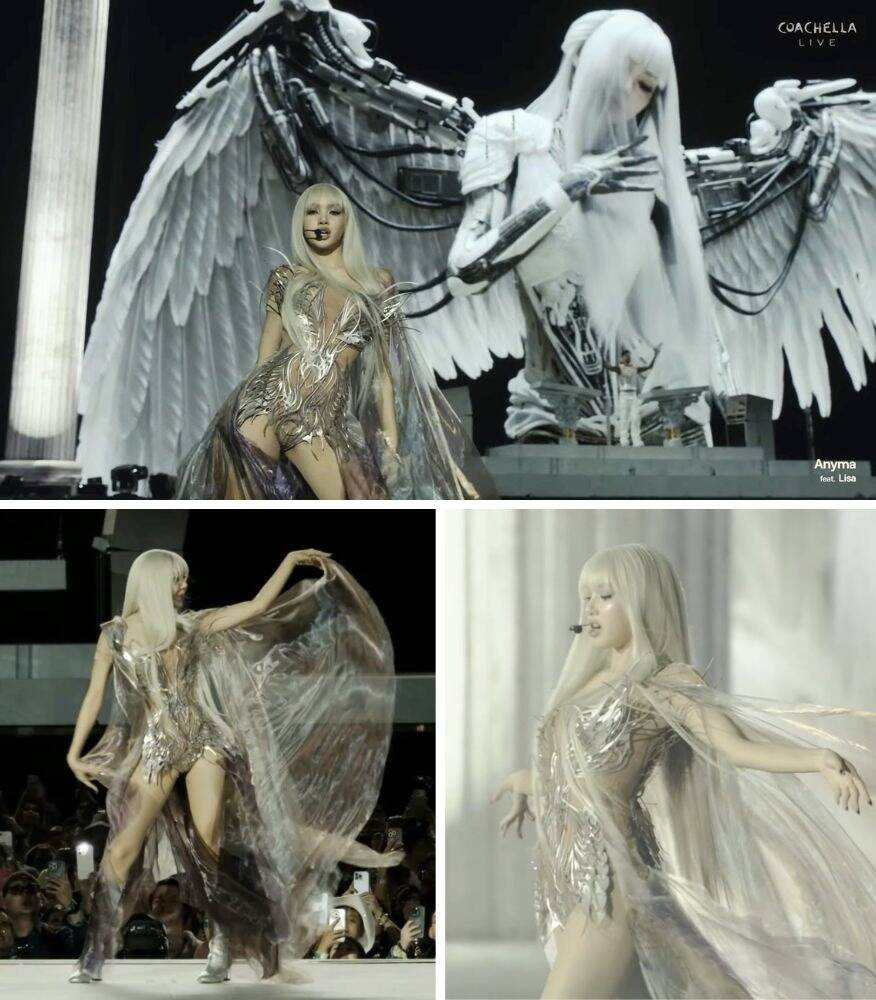 Lisa (Blackpink) lộng lẫy trên sân khấu Coachella. Ảnh: cắt từ video