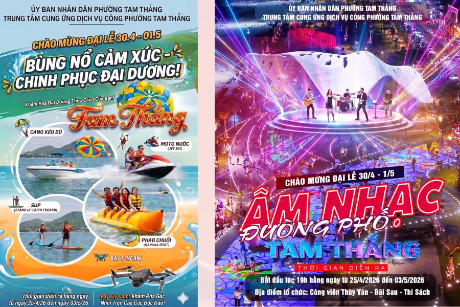 Some activities will be organized in the Vung Tau area during the holidays at the end of April 2026. Photo: Tam Thang People's Committee