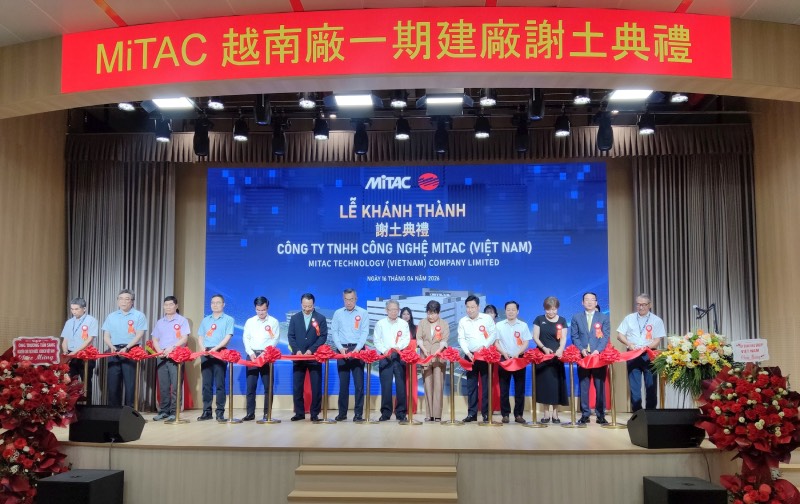 Inauguration ceremony of MITAC Group's high-tech factory complex. Photo: Kien Khac