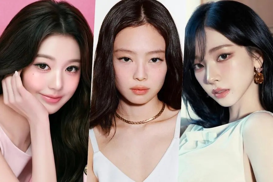 Jennie (middle) in the top of famous female idols in April. Photo: Lotte.