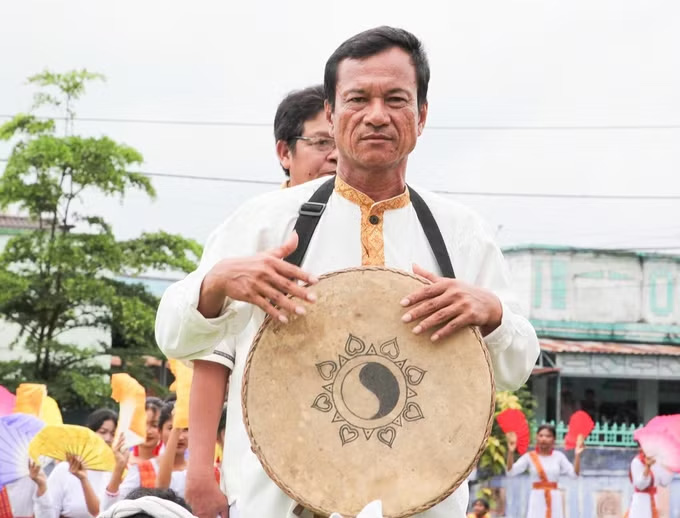M. Dang Chi Quyet (ethnie Cham), une personne respectée, qui préserve toujours la culture Cham dans le village de Bau Truc, commune de Ninh Phuoc, province de Khanh Hoa. Photo: Le Phu