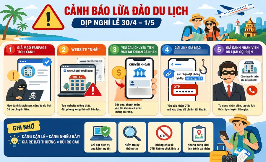 Identifying common scams during holidays. Graphics: Tri Minh