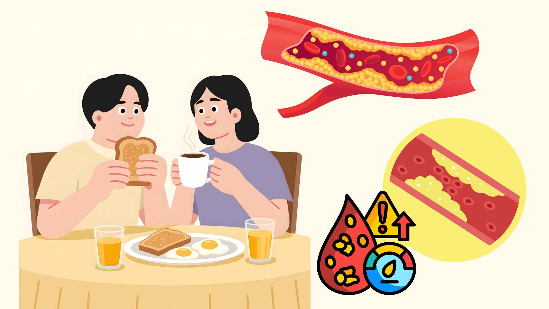 Common breakfast habits increase dyslipidemia.