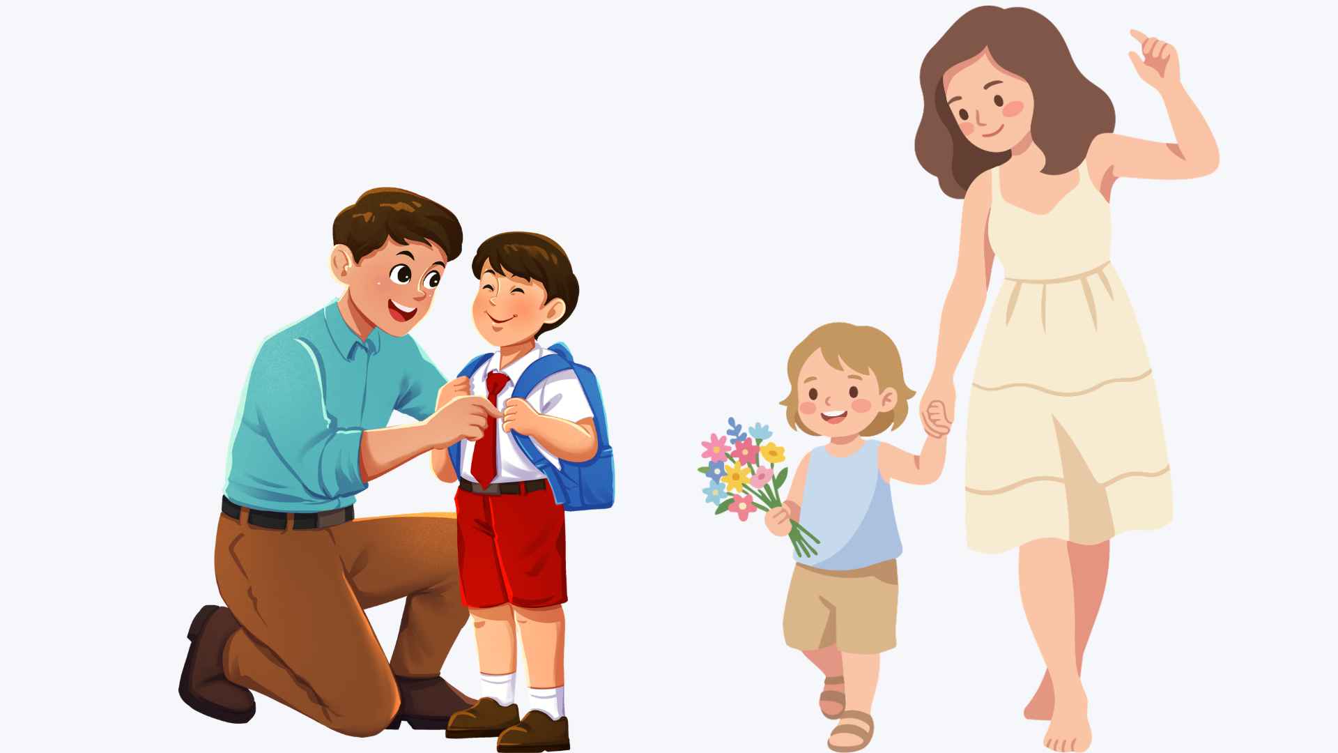 Criar a los hijos correctamente se expresa a través de 5 pequeños pero extremadamente importantes comportamientos. Foto gráfica: Hoang Loc