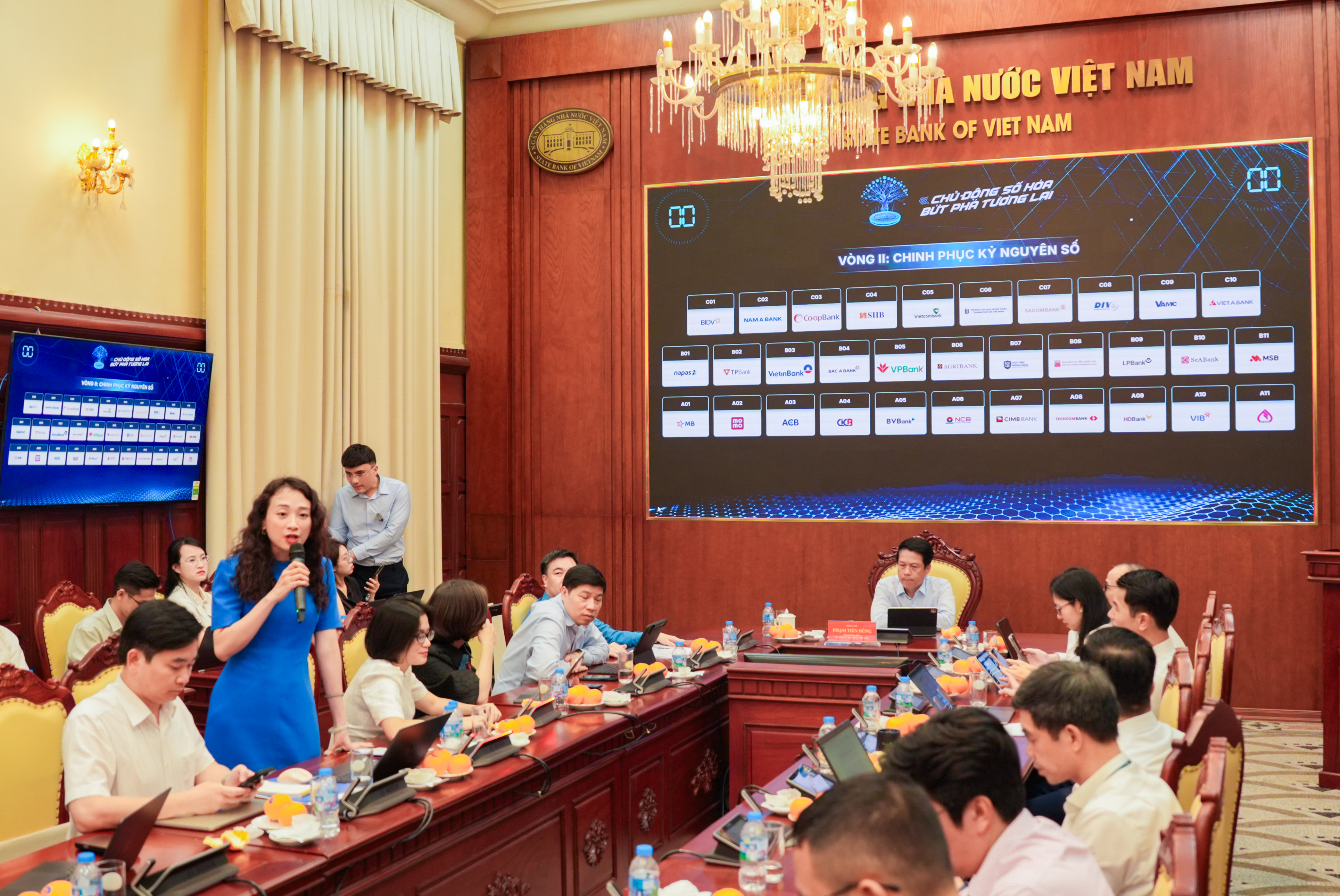 Hội nghị triển khai Hội thi “Chuyển đổi số ngành Ngân hàng” năm 2026 do Công đoàn Ngân hàng Việt Nam tổ chức diễn ra ngày 20.4 tại Hà Nội. Ảnh: Hữu Chánh 