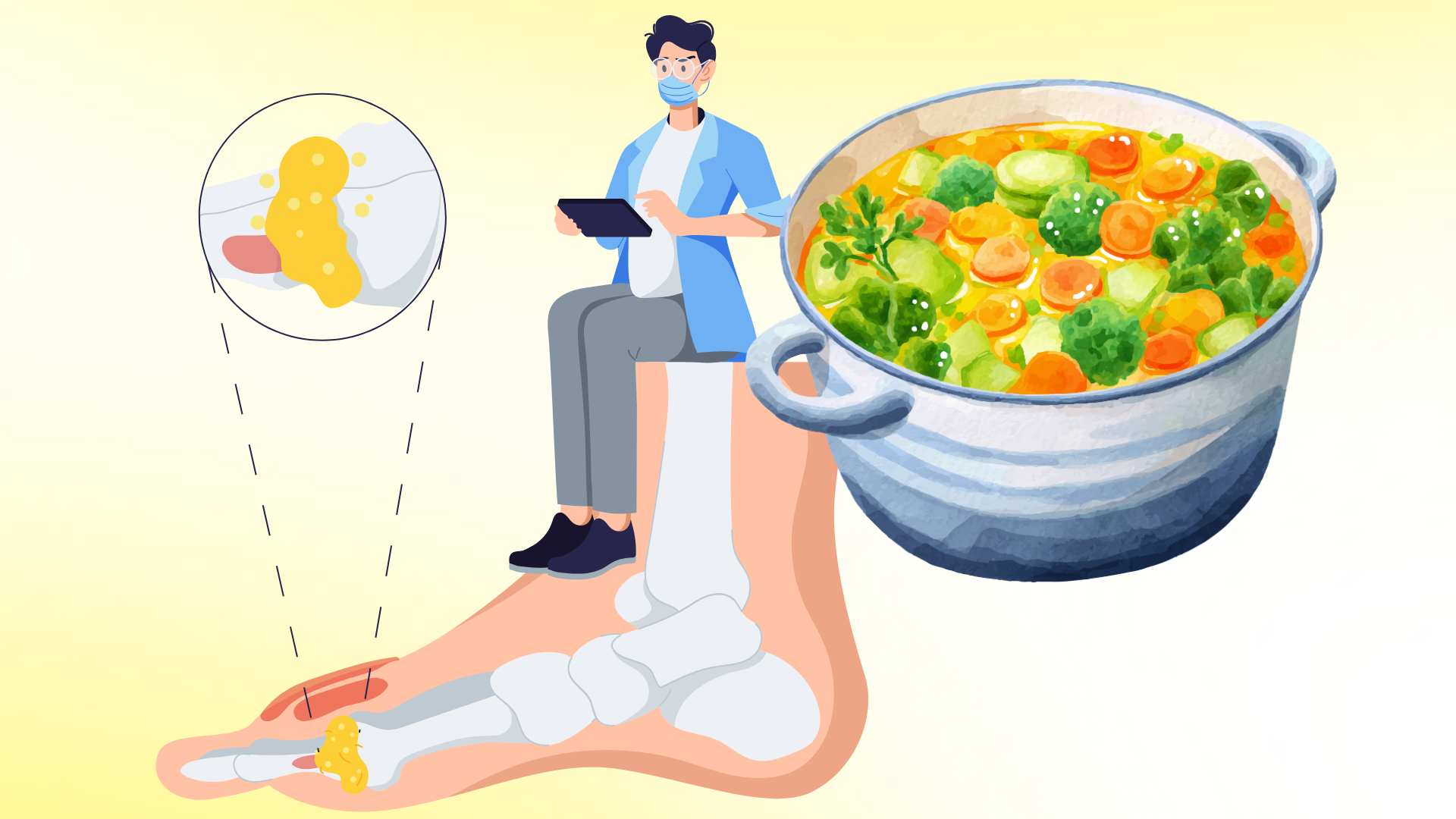 Potassium-free soups that help control uric acid effectively