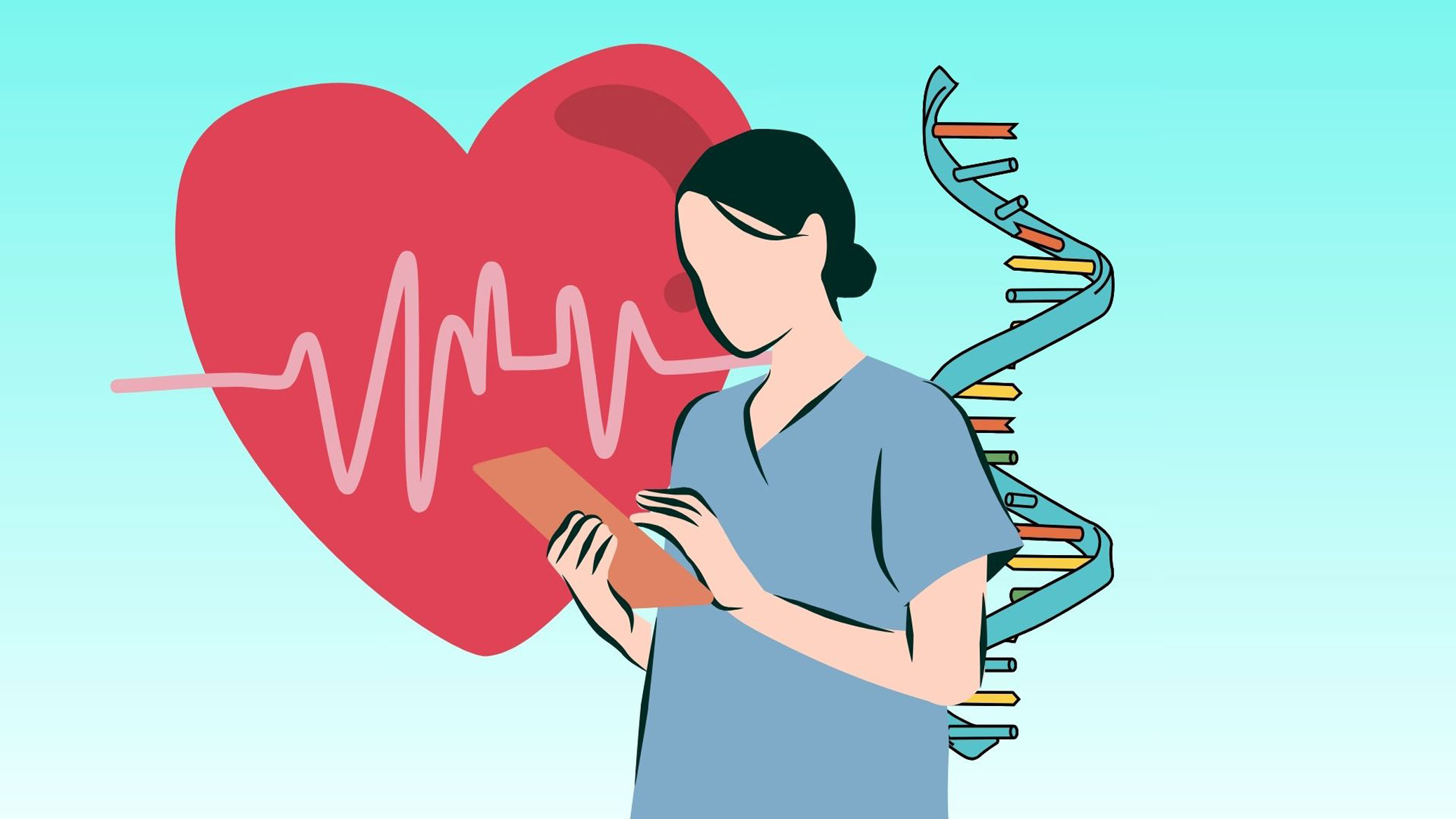 Genetic factors are one of the factors affecting the risk of cardiovascular disease. Graphic photo: Han Nghien