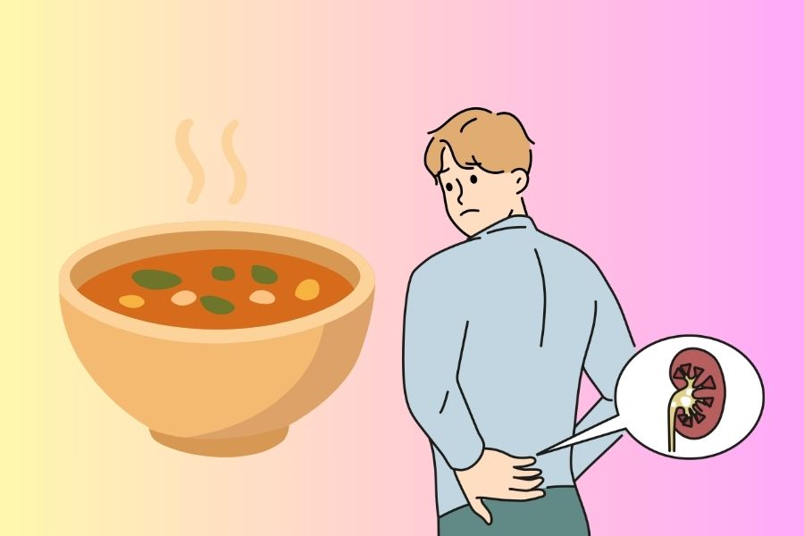 Some familiar types of soup can be harmful to the kidneys if used incorrectly. Graphics: Nhu Ha