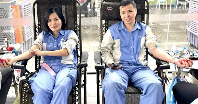 Công nhân khu công nghiệp Hưng Yên hiến máu