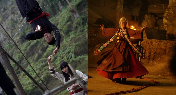 Kieu Minh Tuan and Hanh Thuy. Photo: Film crew.