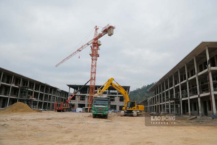 Construction site of Thanh Nua inter-level boarding school, Dien Bien province. Photo: Quang Dat