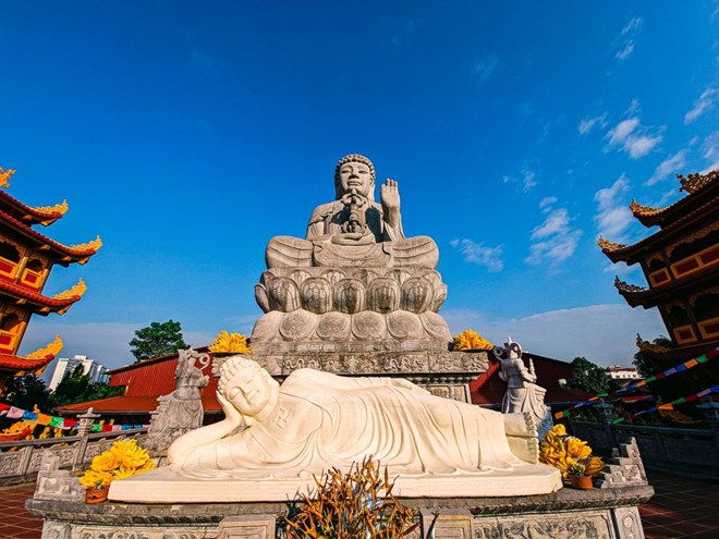 Peaceful scene of Thang Nghiem ancient pagoda. Photo source: Thang Nghiem Quoc Tu