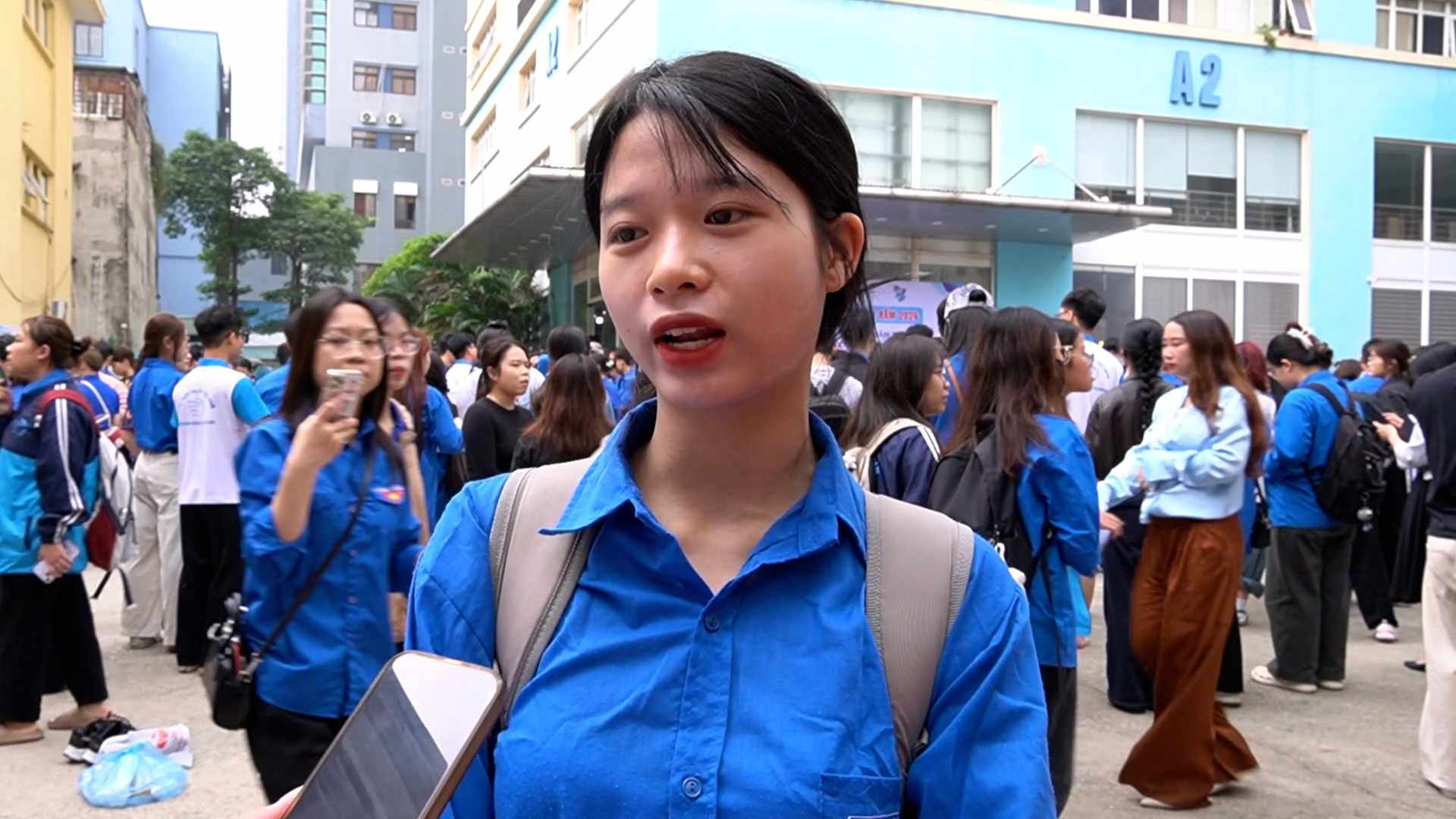 Bạn Trần Hải Anh, sinh viên năm cuối ngành Tâm lý học, Học viện Phụ nữ Việt Nam. Ảnh: Phương Anh