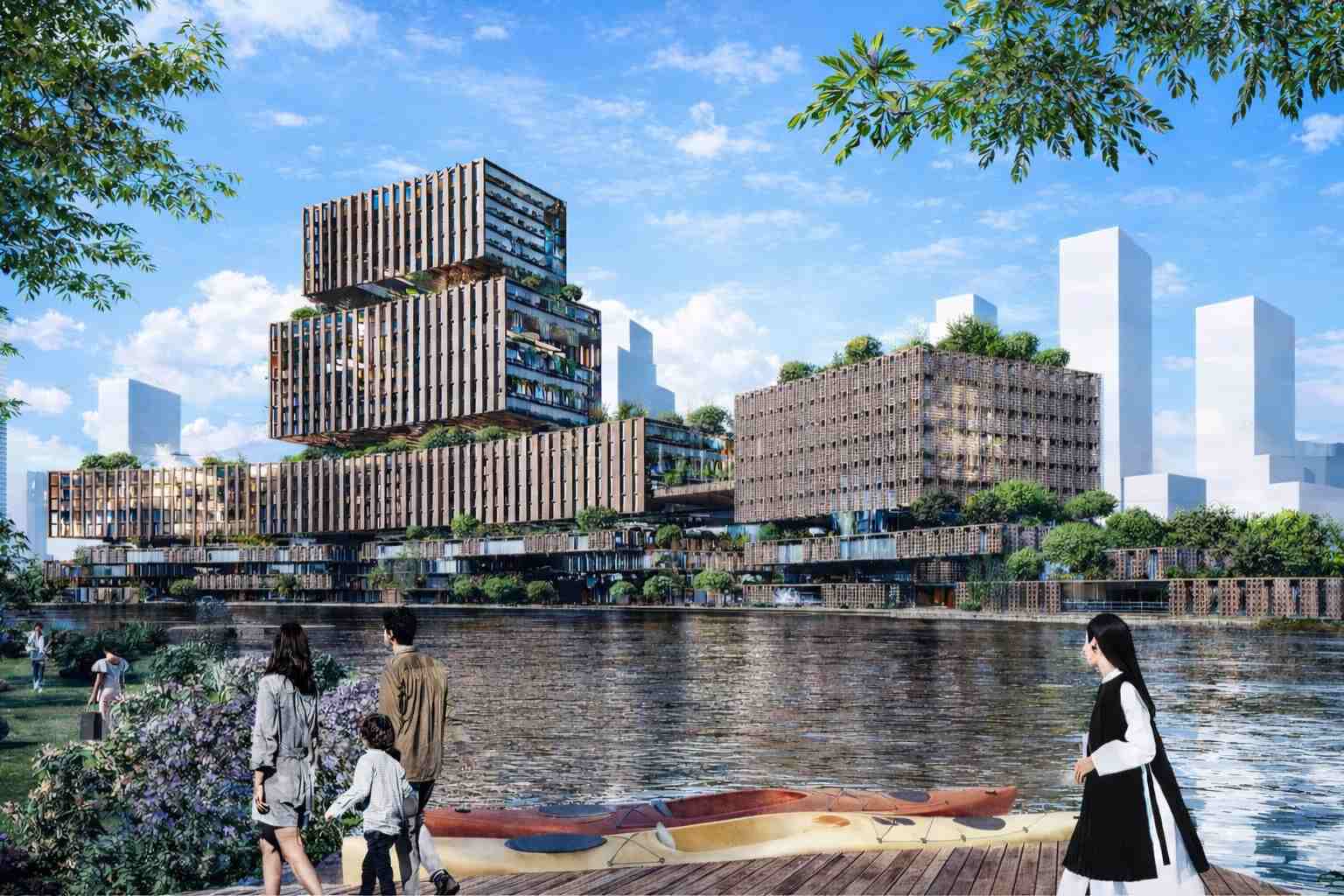 Trung tâm Chính trị - Hành chính tại Thủ Thiêm đáp ứng nhu cầu làm việc cho khoảng 6.000 cán bộ.