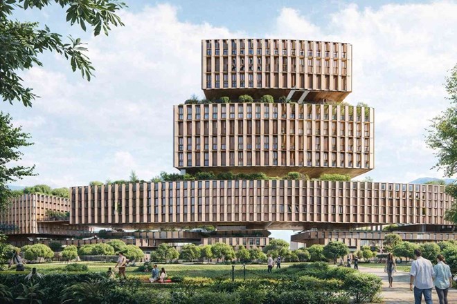 Perspectiva del espacio arquitectónico del nuevo centro administrativo de la ciudad de Ho Chi Minh. Foto: Centro de Investigación de Arquitectura de la ciudad de Ho Chi Minh