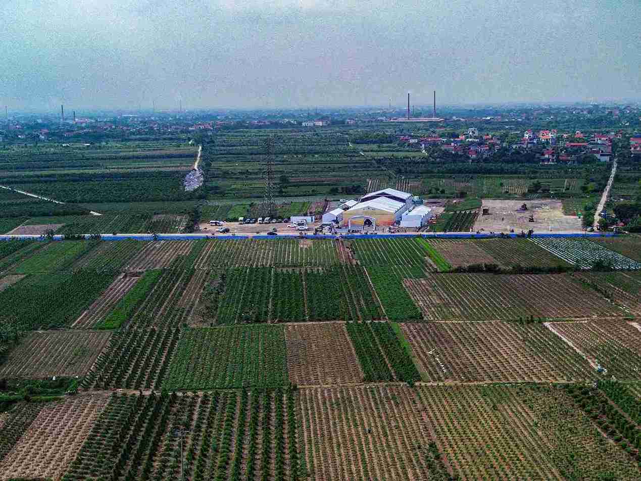 Area for deploying the Khoai Chau Urban, Eco-tourism and Golf Complex Project seen from above. Photo: Quang Anh