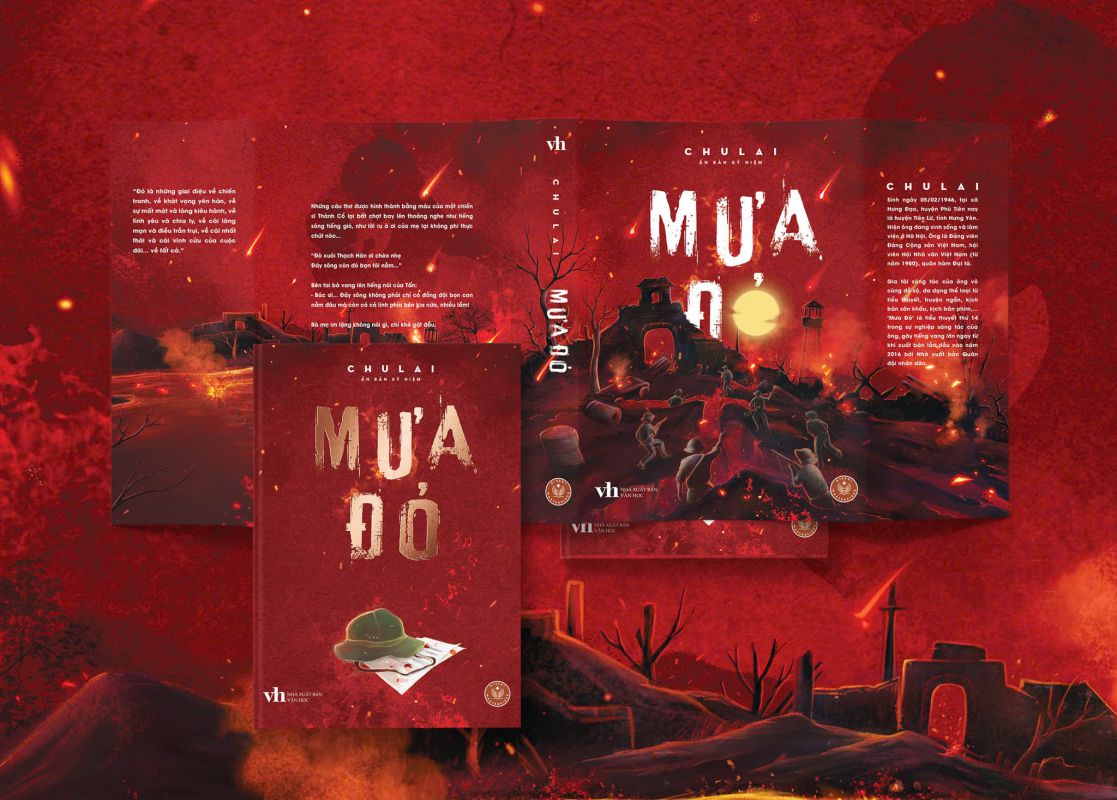 Cách tiểu thuyết “Mưa đỏ” được quảng bá trên không gian số. Ảnh: Nhà xuất bản