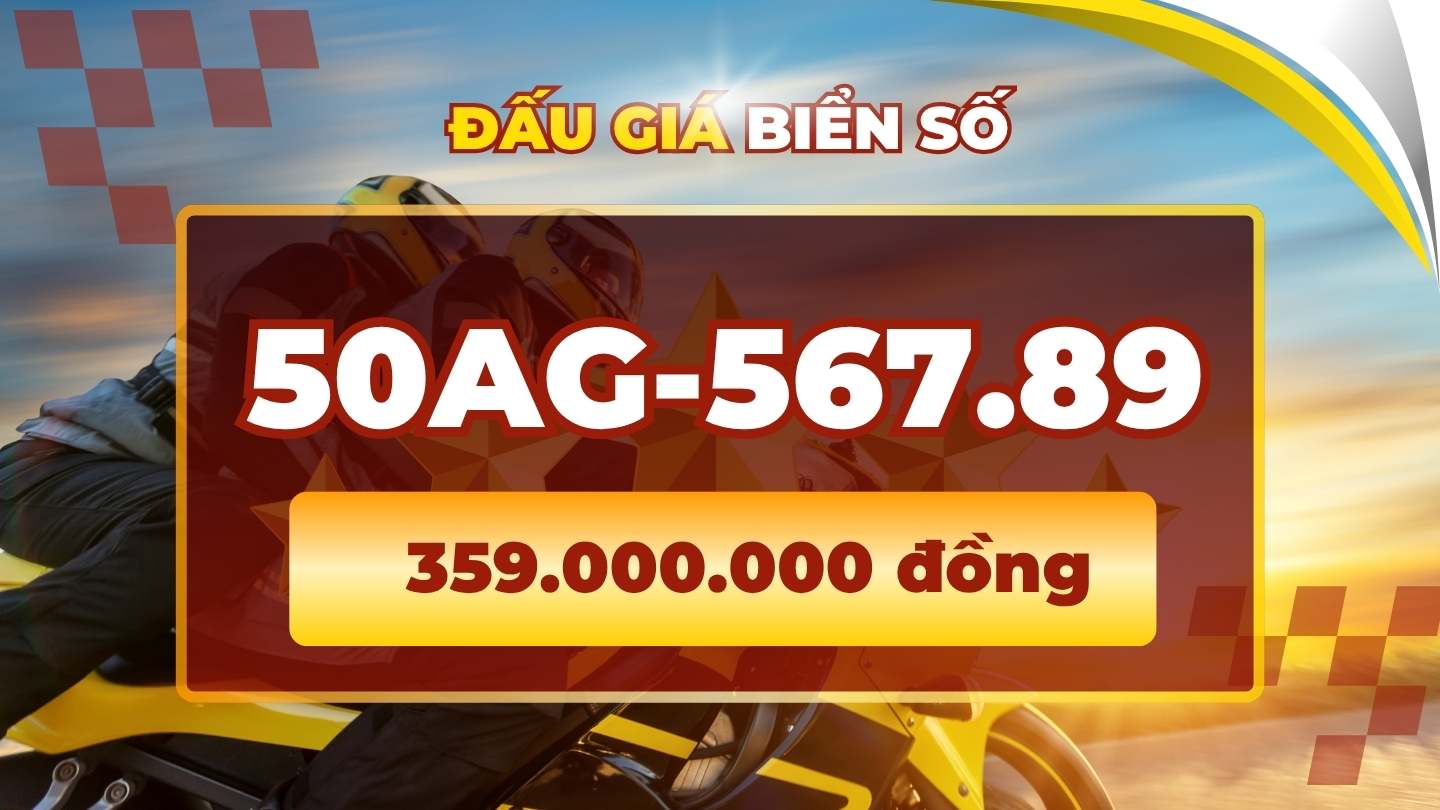 Super beautiful motorbike license plates of Ho Chi Minh City have the highest price in the auction on April 2nd
