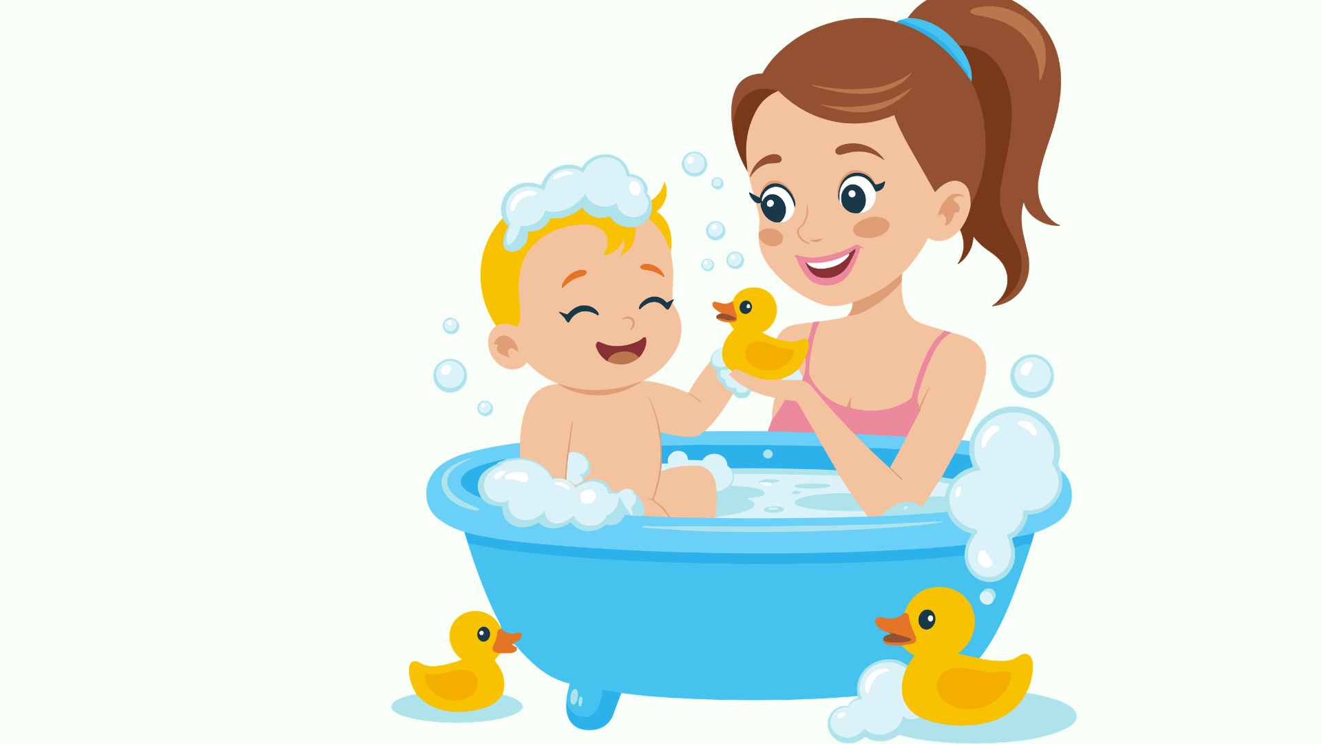 Things you absolutely must not do after bathing your baby. Graphic photo: Hoang Loc