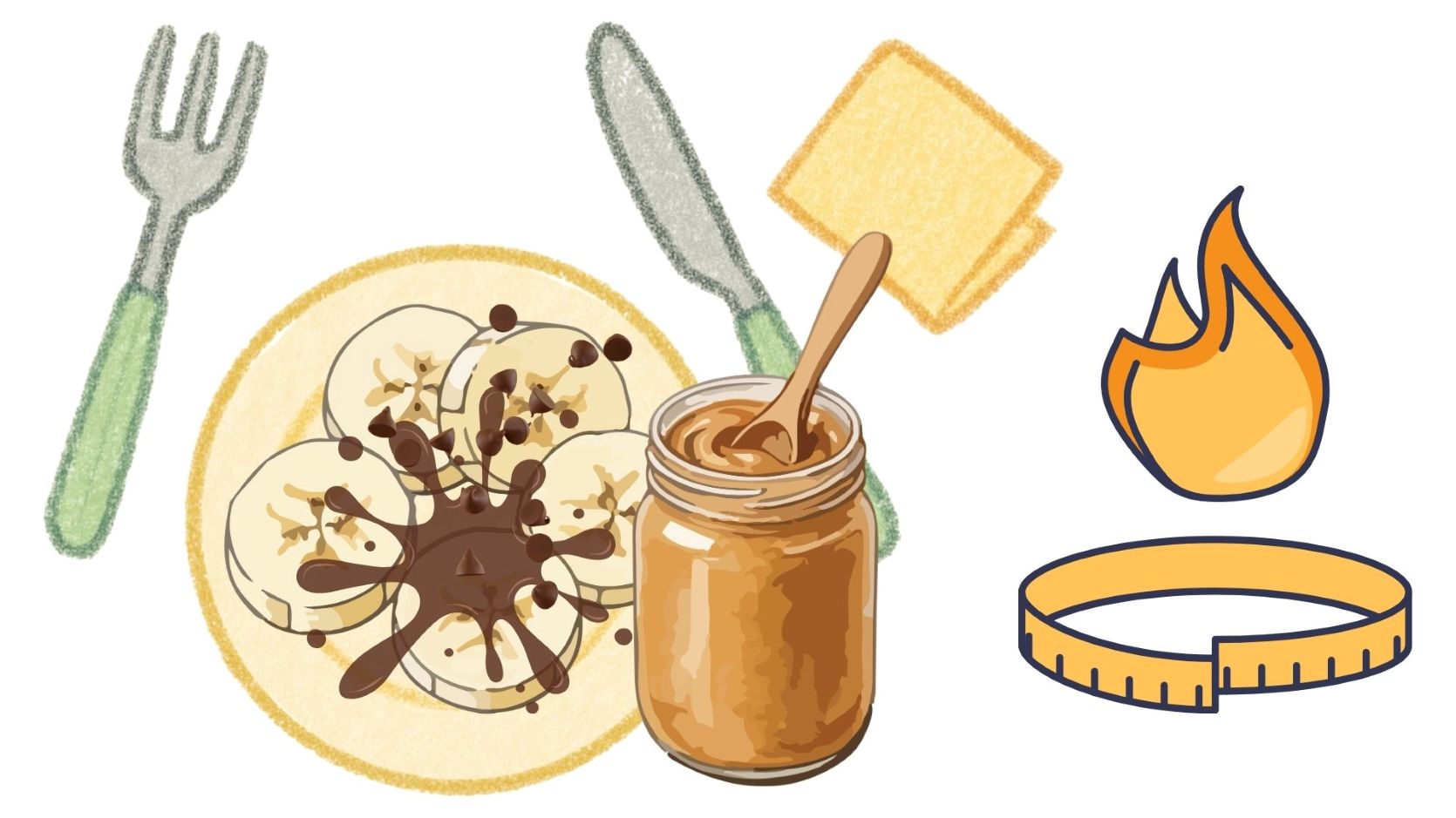 Banana chocolate peanut butter snack helps reduce belly fat. Graphics: Thanh Thanh