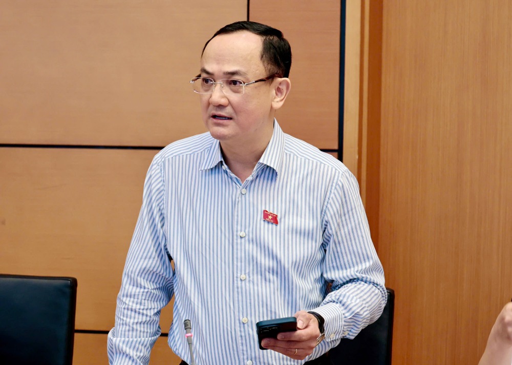 Đại biểu Nguyễn Ngọc Sơn phát biểu. Ảnh: Phạm Đông