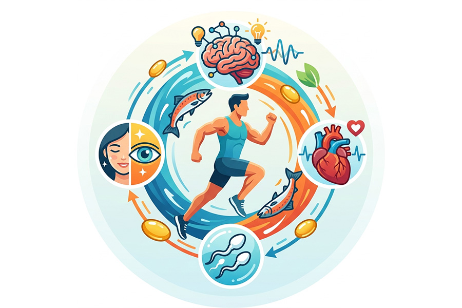 Fish oil brings many benefits to men's health. Graphics: Thien Nhan