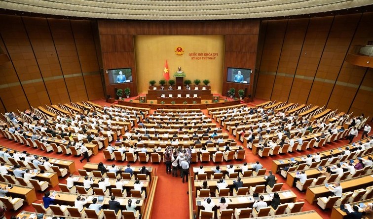 Sáng 20.4, Quốc hội nghe Tờ trình về việc thành lập thành phố Đồng Nai trực thuộc Trung ương. Ảnh: Media Quốc hội