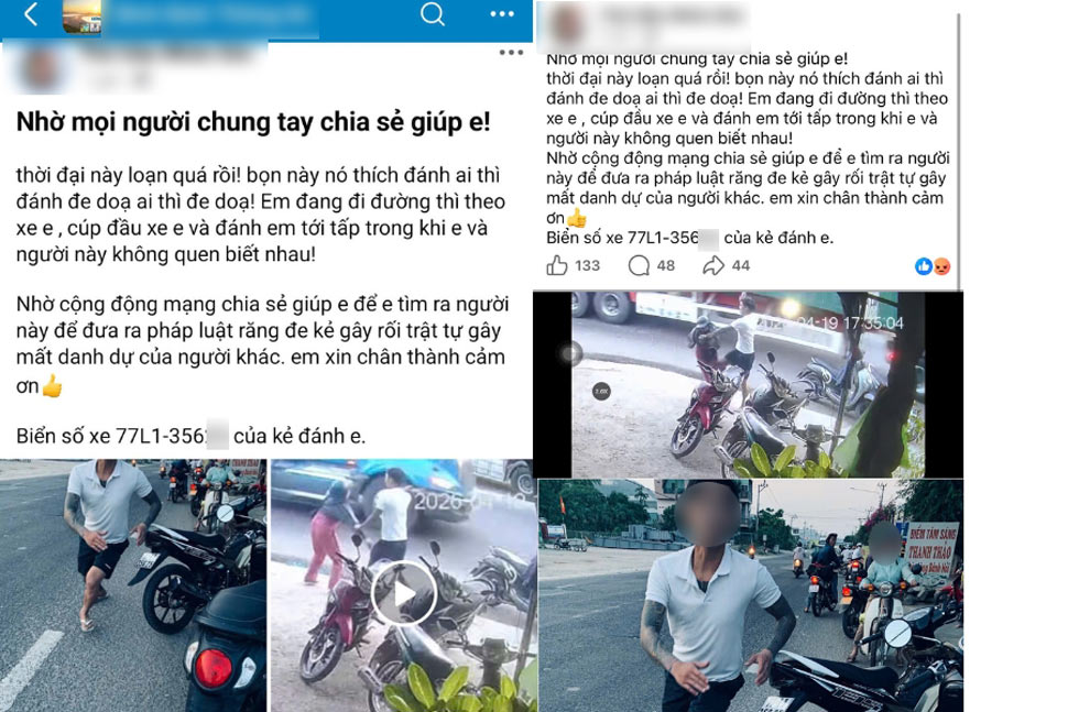 Vụ việc lan truyền trên mạng xã hội. Ảnh chụp màn hình