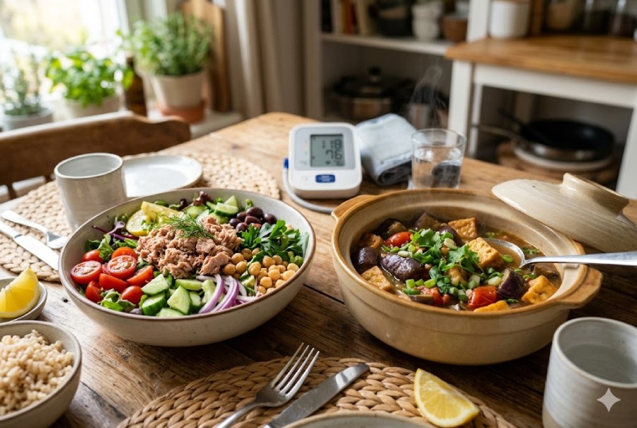 Choosing dishes for people with high blood pressure requires low fat and reduced salt intake. Photo: Nhu Ha