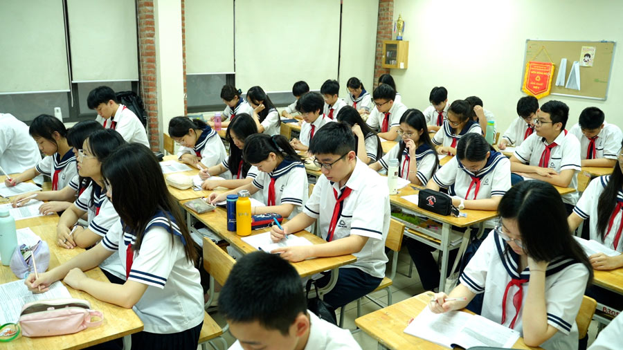 Students are stressed and tense before the 10th grade entrance exam