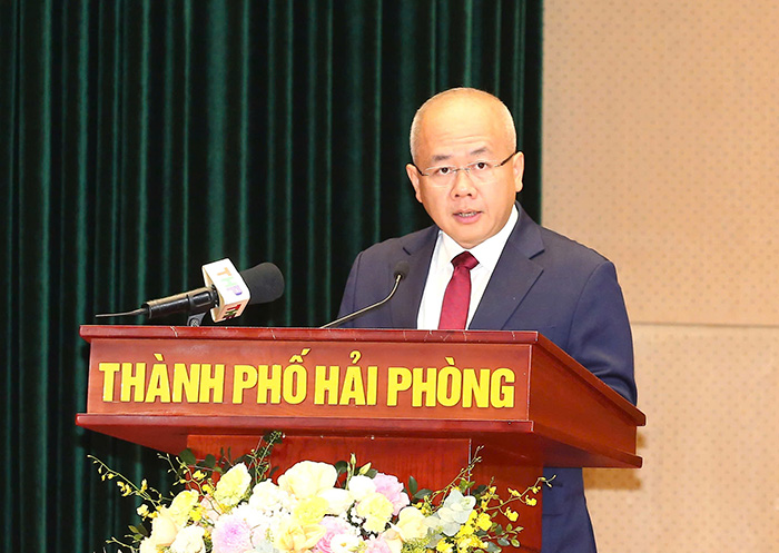 New Chairman of Hai Phong City People's Committee Do Thanh Trung. Photo: Minh Hung