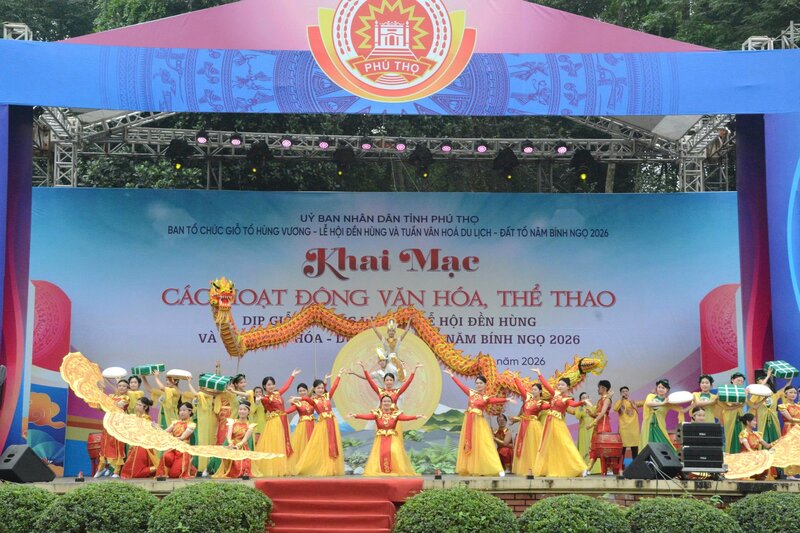 Programme d'ouverture des activités culturelles et sportives à l'occasion de l'anniversaire de la mort des rois Hùng - Festival du temple Hùng et Semaine de la culture et du tourisme de Đất Tổ cette année. Photo: BTC