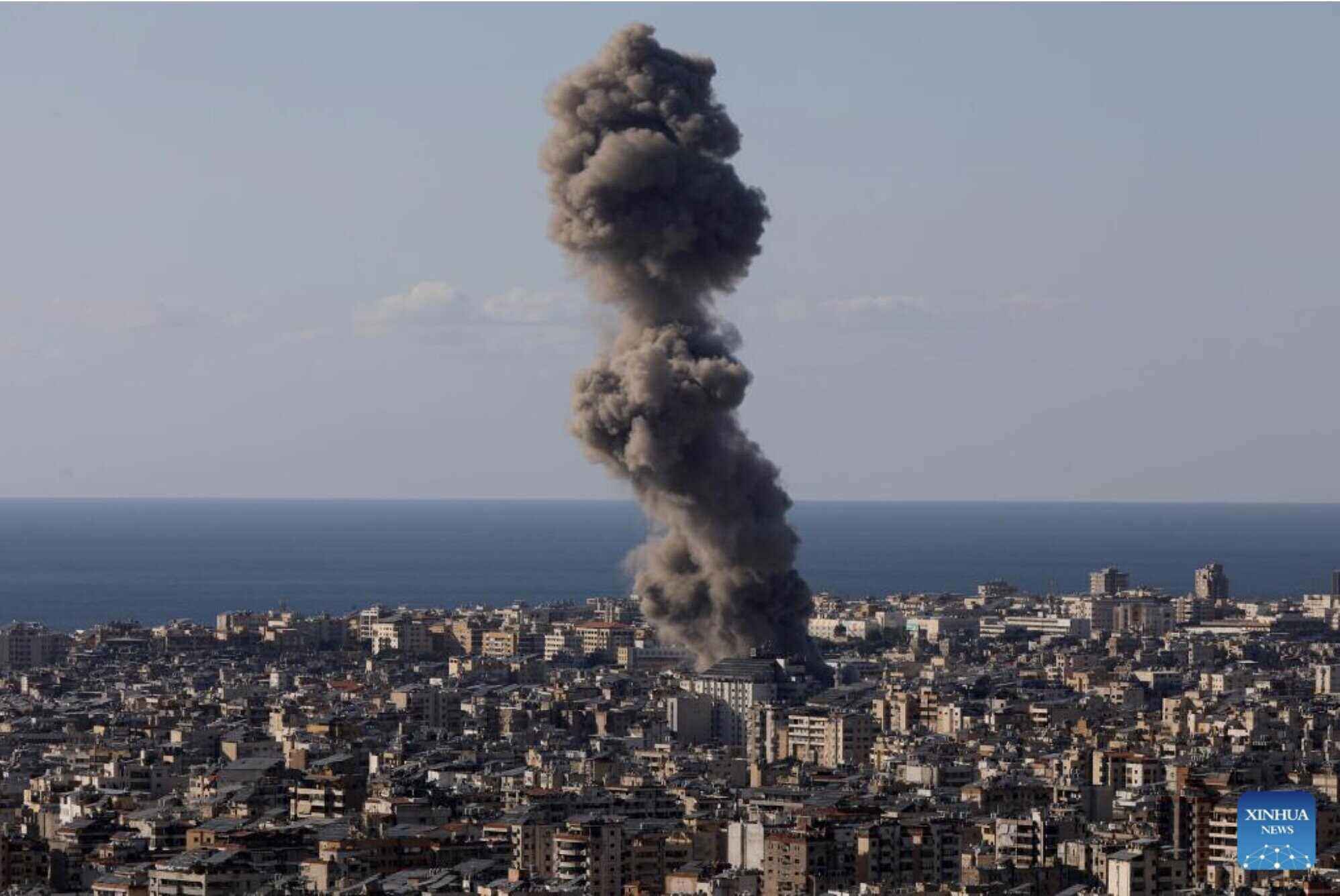 Smoke rises after an Israeli attack on Lebanon. Photo: Xinhua