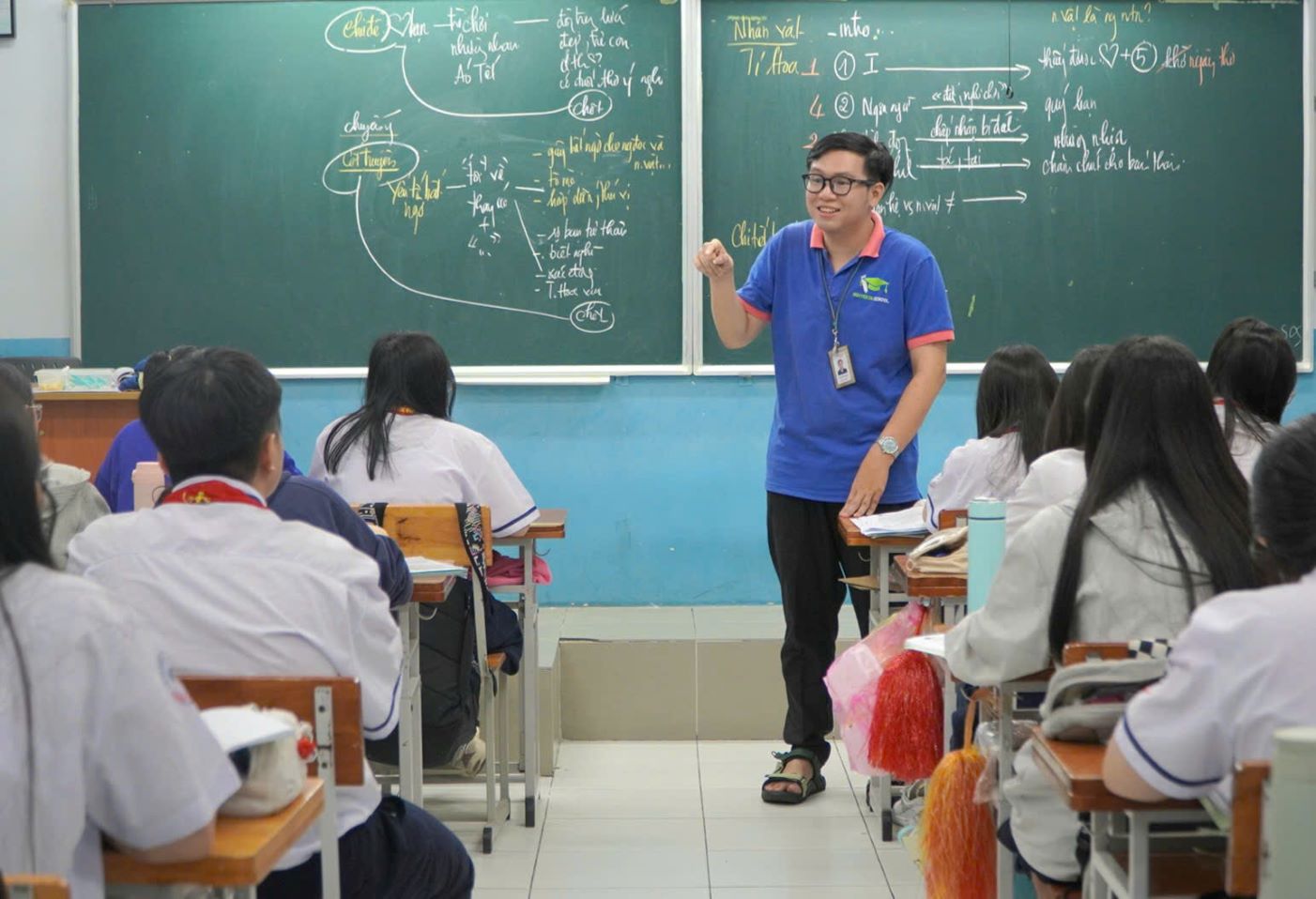 Estudiantes de noveno grado en Ciudad Ho Chi Minh en 1 clase. Foto: Chan Phuc