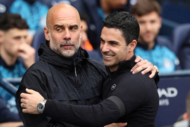 The race between Pep Guardiola and Mikel Arteta is not over yet. Photo: AFP