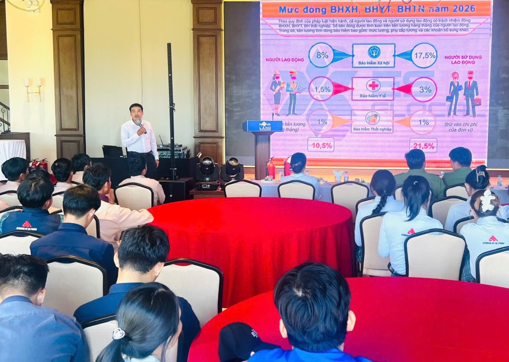 Tuyên truyền các điểm mới của Luật Bảo hiểm Xã hội, Bảo hiểm Y tế năm 2024. Ảnh: Phạm Duy 