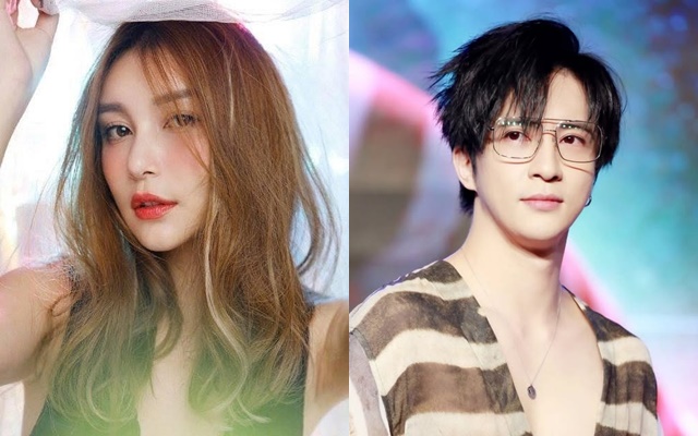 Người mẫu Lý Vũ Đồng và ca sĩ Tiết Chi Khiêm. Ảnh Weibo